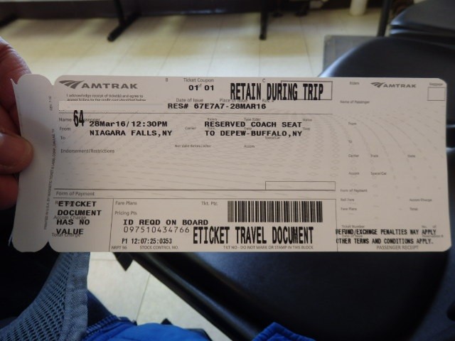 Foto: boleto de Amtrak - Niagara Falls (New York), Estados Unidos