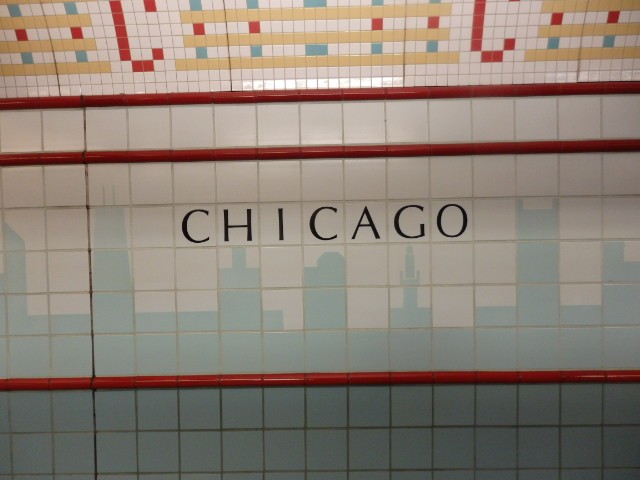 Foto: estación de subte, Línea Roja - Chicago (Illinois), Estados Unidos