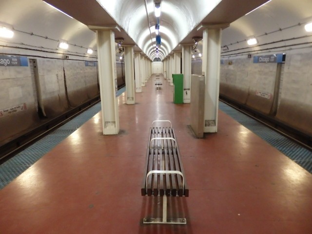 Foto: estación Chicago, Línea Azul - Chicago (Illinois), Estados Unidos