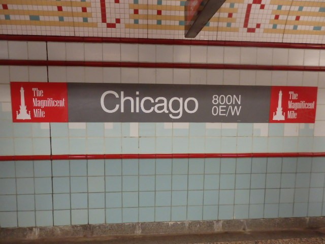 Foto: estación de subte, Línea Roja - Chicago (Illinois), Estados Unidos