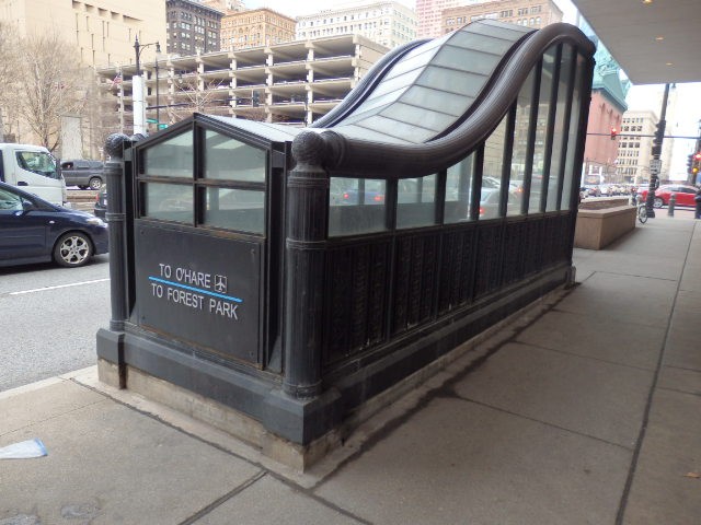 Foto: boca de subte - Chicago (Illinois), Estados Unidos
