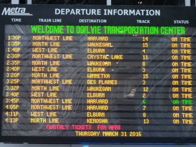 Foto: estación Ogilvie - Chicago (Illinois), Estados Unidos