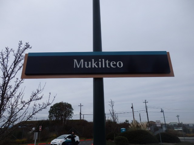 Foto: nomenclador de la estación - Mukilteo (Washington), Estados Unidos