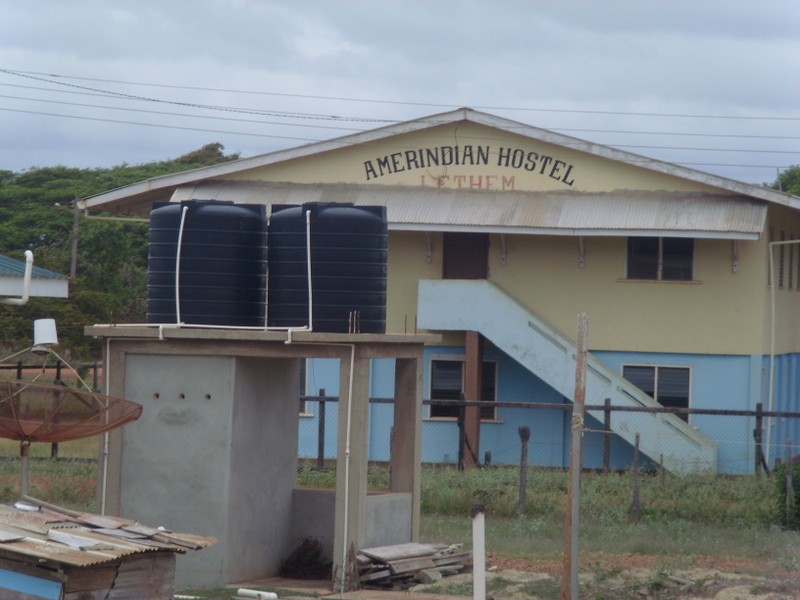 Foto: hostel visto desde el micro - Lethem, Guyana