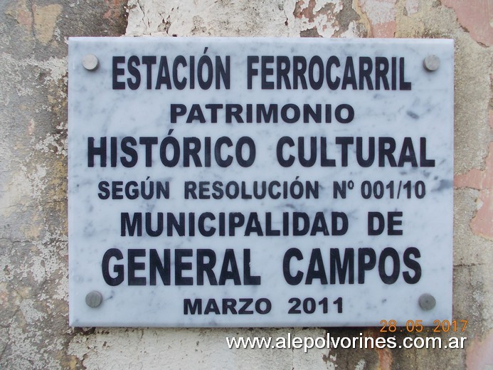 Foto: Estacion General Campos - General Campos (Entre Ríos), Argentina