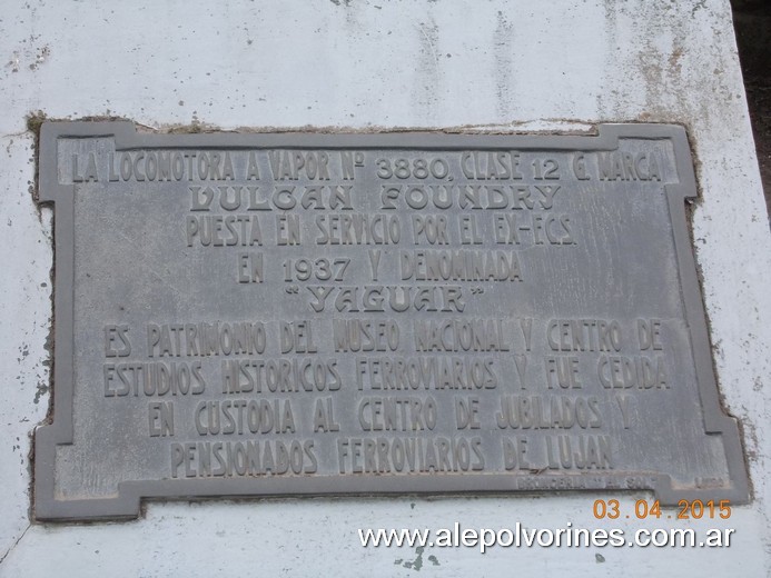 Foto: Estación Lujan - Locomotora Vulcan Foundry - Lujan (Buenos Aires), Argentina