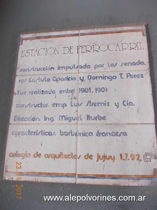 Foto: Estación Jujuy - San Salvador de Jujuy (Jujuy), Argentina