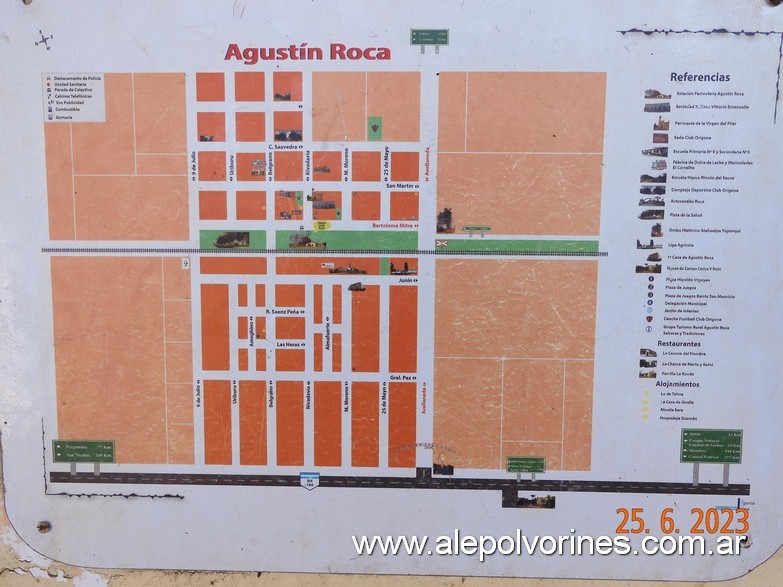 Foto: Agustín Roca - Mapa de la Localidad - Agustín Roca (Buenos Aires), Argentina