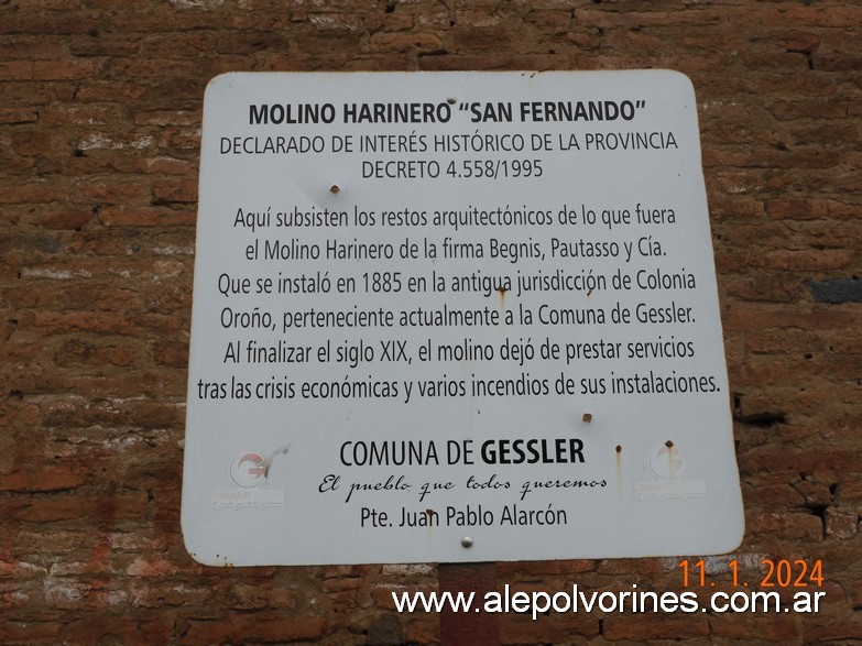 Foto: Oroño - Ruinas del Molino Harinero - Oroño (Santa Fe), Argentina