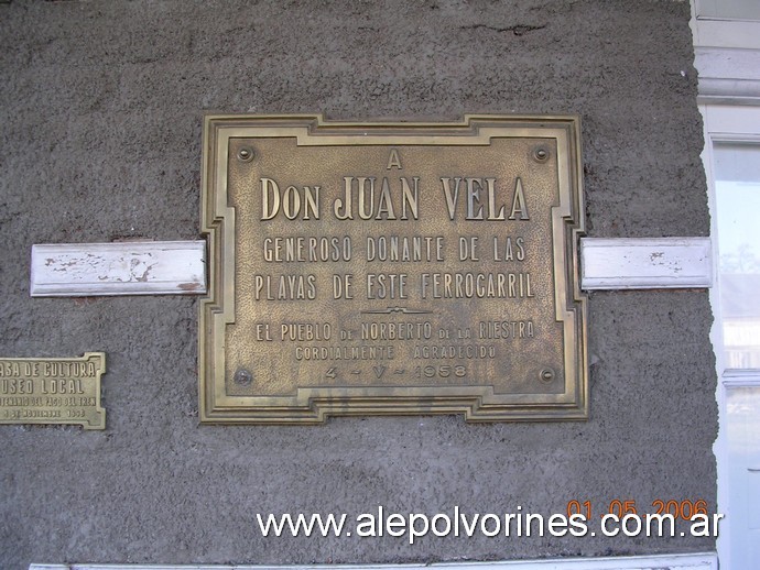 Foto: Estación Norberto de la Riestra - Norberto de la Riestra (Buenos Aires), Argentina