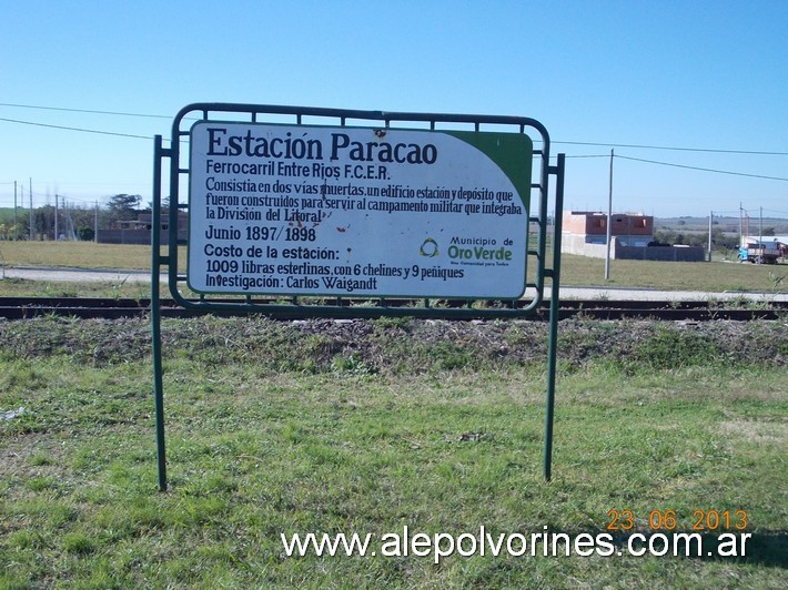 Foto: Estación Paracao - Oro Verde (Entre Ríos), Argentina