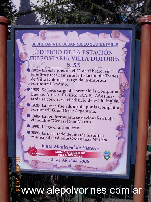 Foto: Estación Villa Dolores - Villa Dolores (Buenos Aires), Argentina