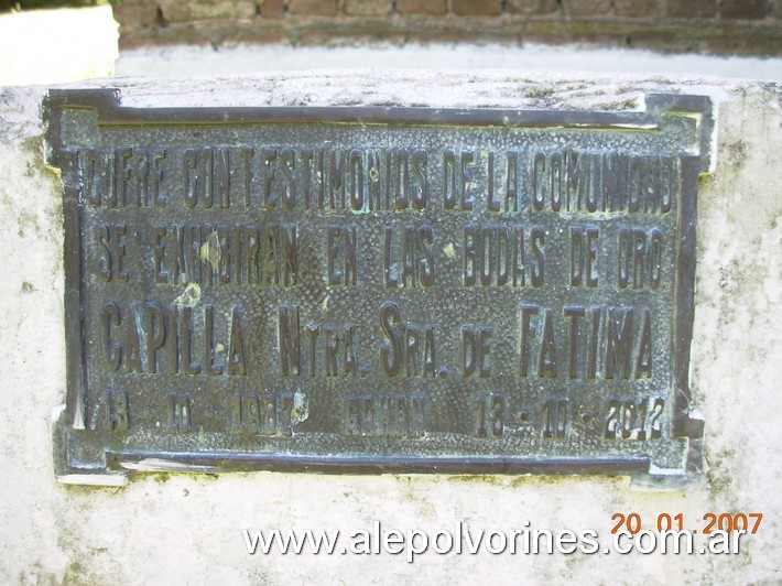 Foto: Gahan - Capilla Nuestra Señora de Fatima - Gahan (Buenos Aires), Argentina
