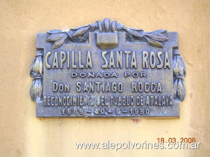 Foto: Atalaya - Capilla Santa Rosa - Atalaya (Buenos Aires), Argentina