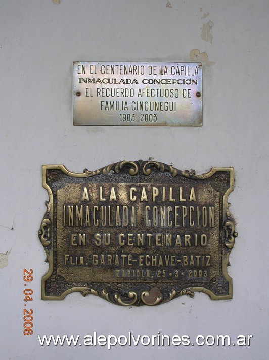 Foto: Zapiola - Capilla Inmaculada Concepcion - Zapiola (Buenos Aires), Argentina