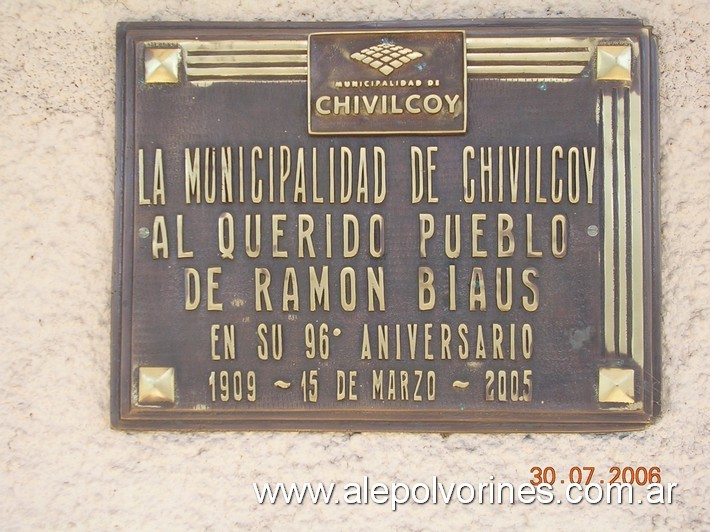 Foto: Ramon Biaus - Placa Aniversario - Ramon Biaus (Buenos Aires), Argentina