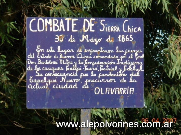 Foto: Sierra Chica - Combate de Sierra Chica - Sierra Chica (Buenos Aires), Argentina