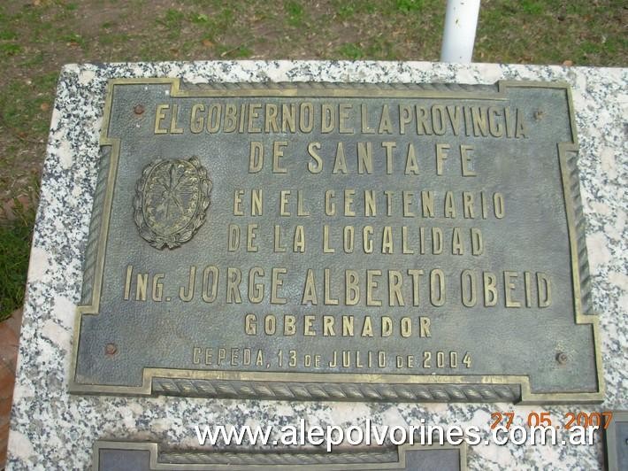 Foto: Cepeda SFe - Placa del Centenario - Cepeda (Santa Fe), Argentina