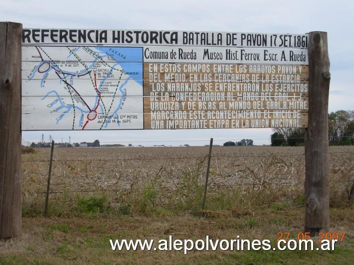 Foto: Rueda - Referencia Historica Batalla de Pavon - Rueda (Santa Fe), Argentina
