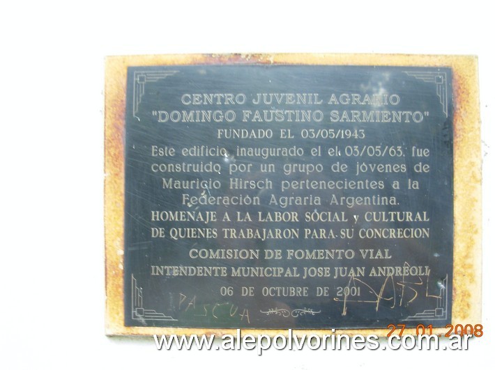 Foto: Mauricio Hirsch - Centro Agrario - Mauricio Hirsch (Buenos Aires), Argentina