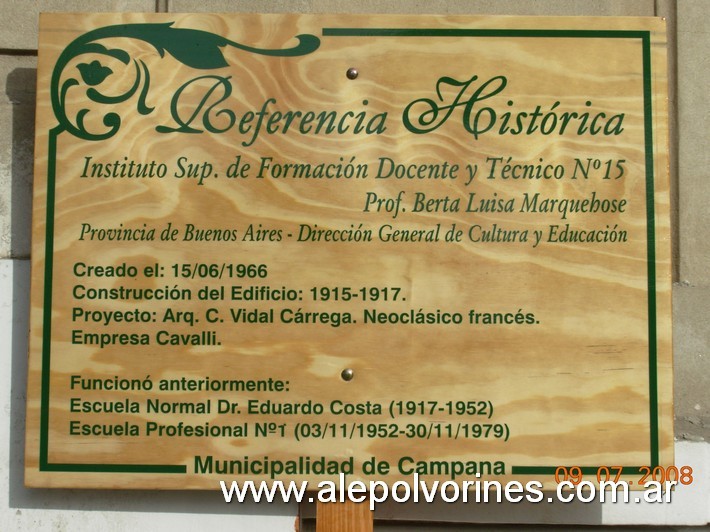 Foto: Campana - Instituto Superior de Formacion Docente y Tecnico - Campana (Buenos Aires), Argentina