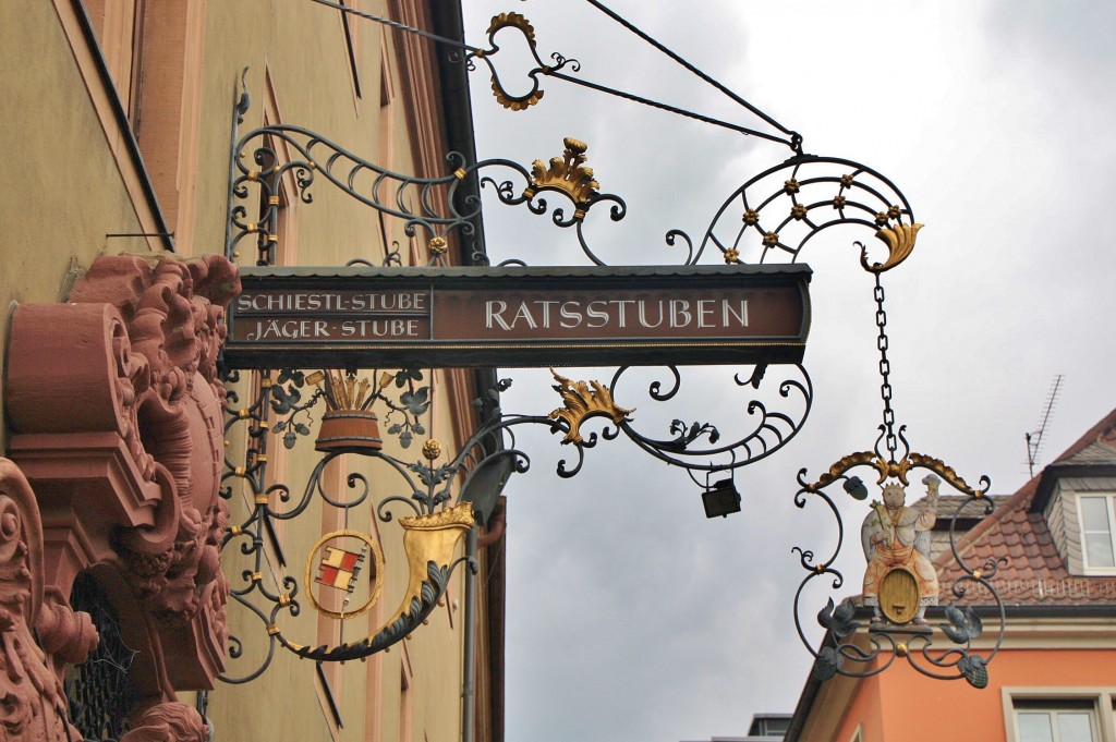 Foto: Letrero del centro histórico - Würzburg (Bavaria), Alemania