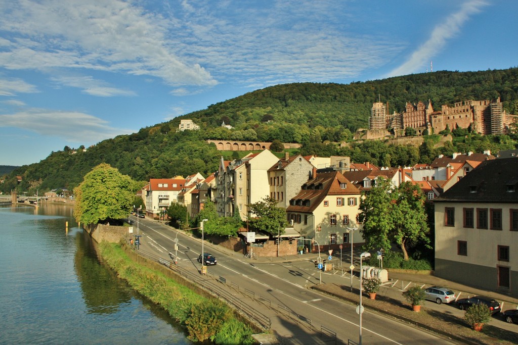 Foto: Vistas desde el puente viejo - Heidelberg (Baden-Württemberg), Alemania