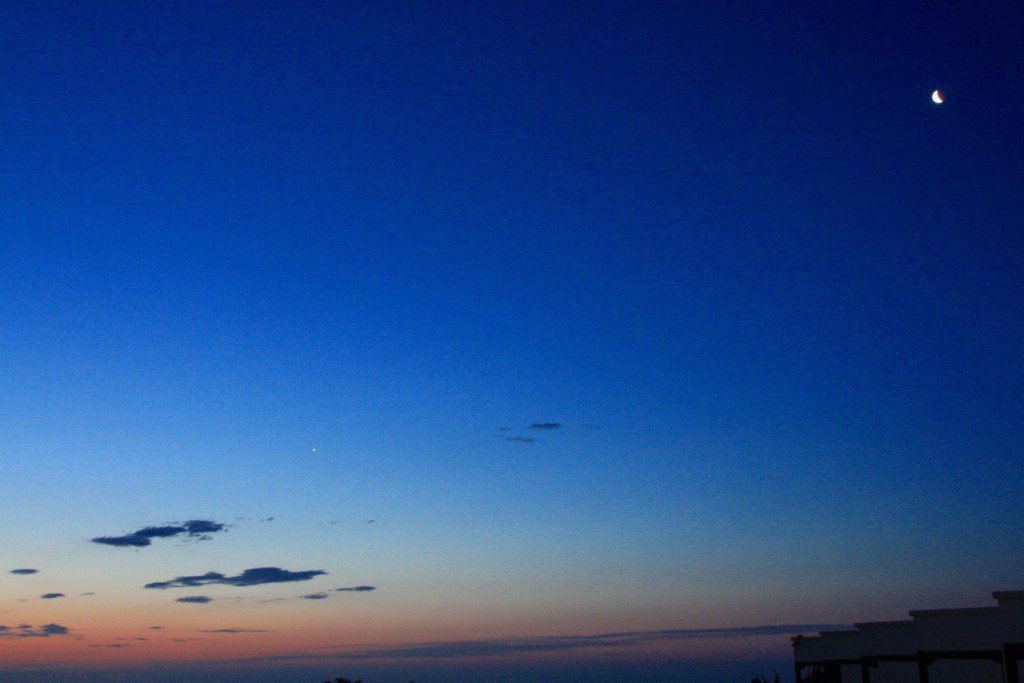 Foto: La Luna y Venus - Mojácar (Almería), España