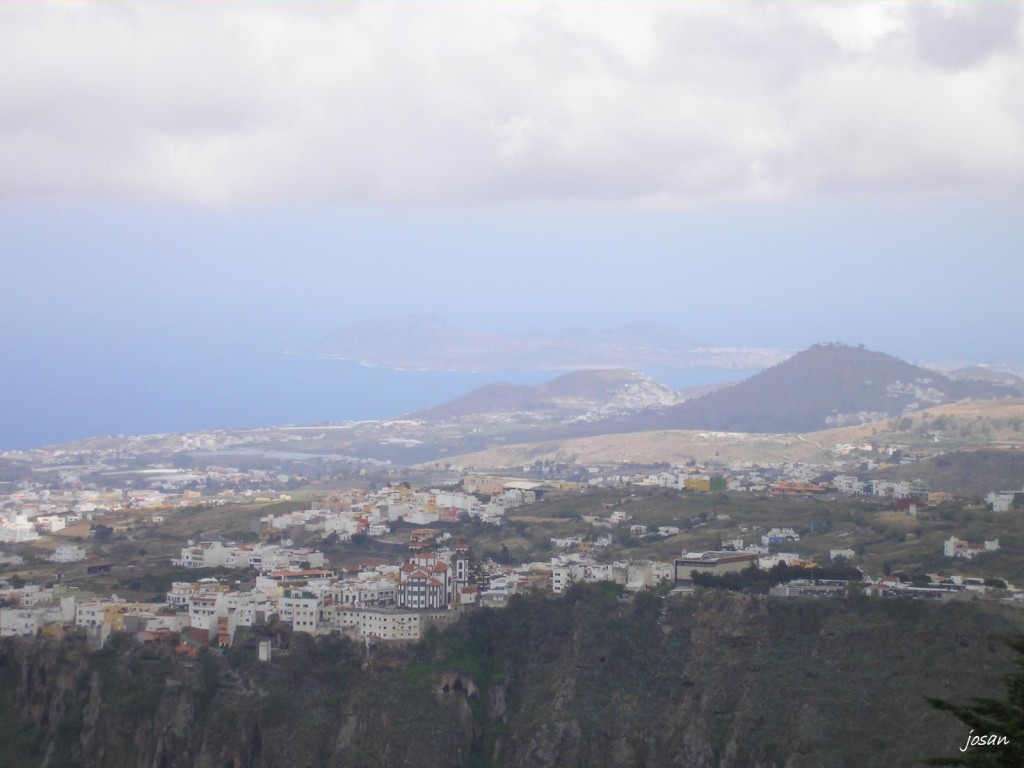 Foto: vista panoramica con moyas y las palmas - Santa Cristina (Las Palmas), España