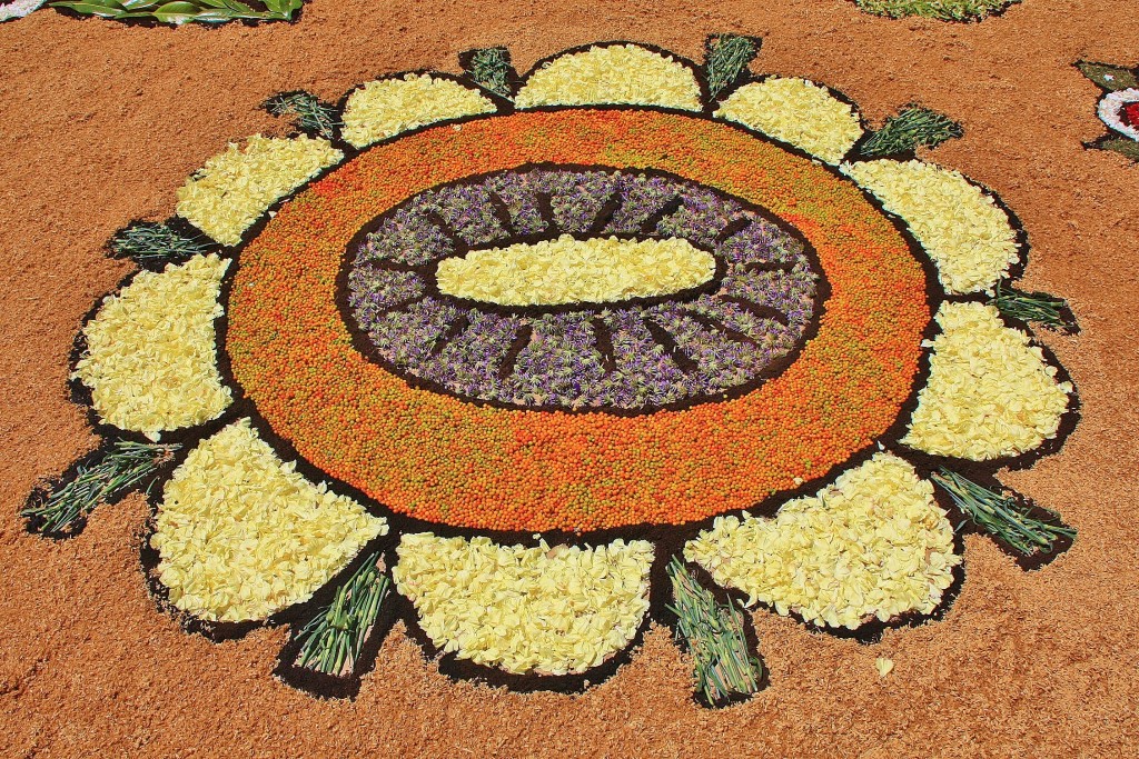 Foto: Alfombras de flores - Arbúcies (Girona), España
