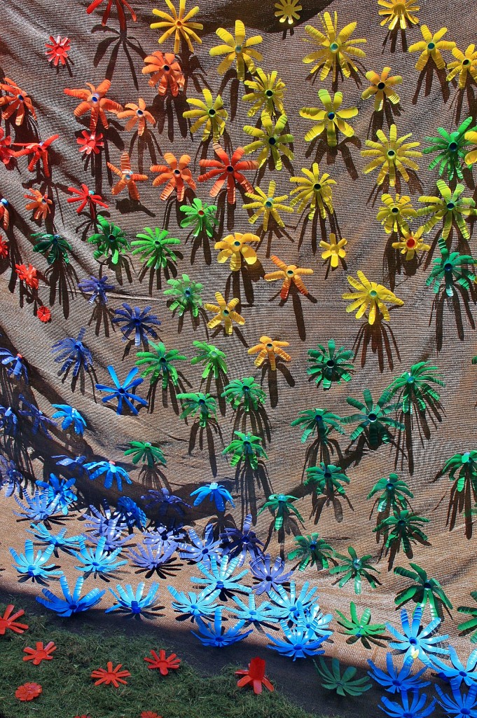 Foto: Alfombra de flores de plastico - Arbúcies (Girona), España