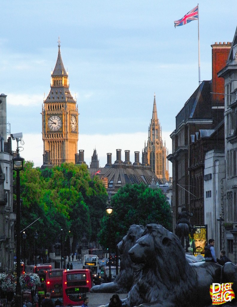 Foto: Big Ben desde la plaza Trafalgar. - Londres (England), El Reino Unido