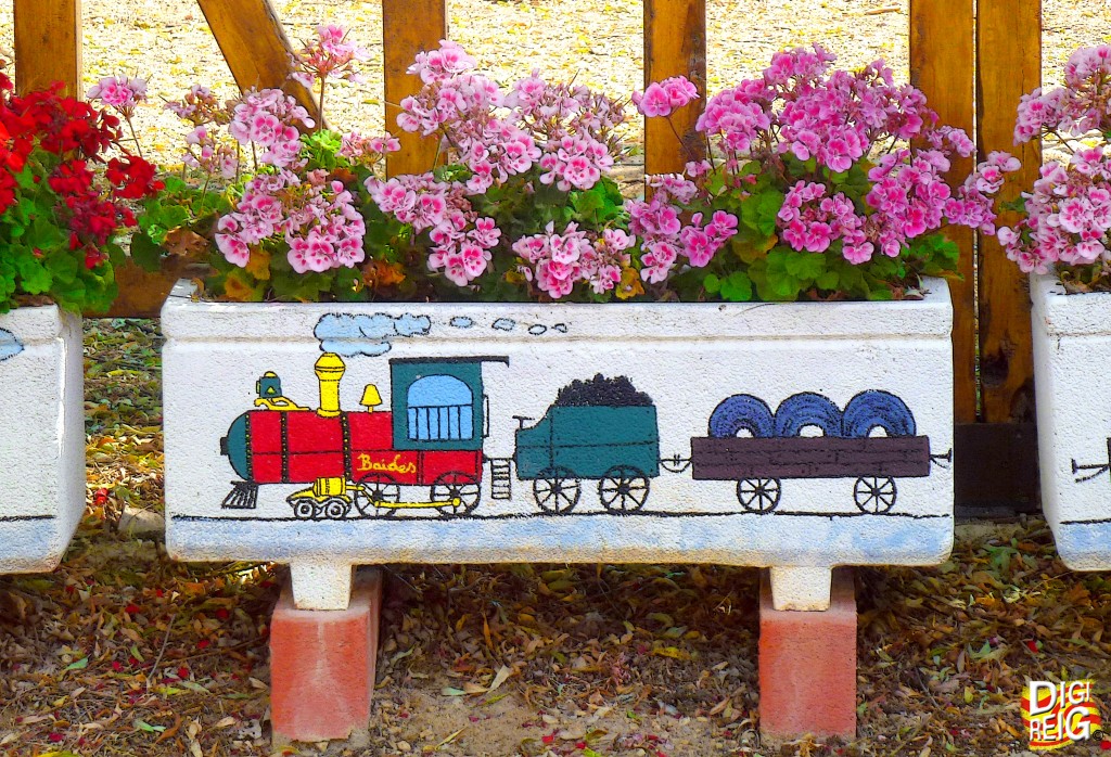 Foto: Jardineras junto al Paseo de la estación. - Baides (Guadalajara), España