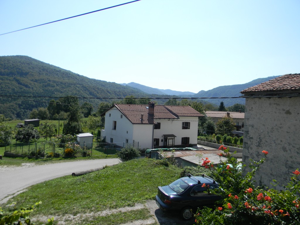 Foto: Vista del Pueblo - Logje (Kobarid), Eslovenia
