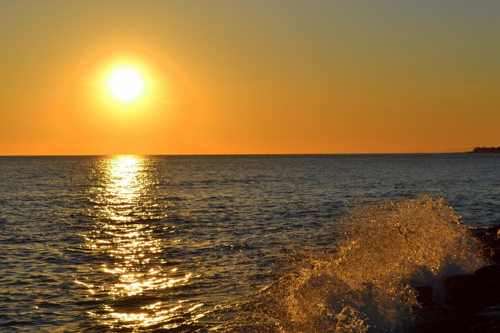 Foto: Puesta de sol en el Mar. - Vilanova i la Geltrú (Garraf) (Barcelona), España