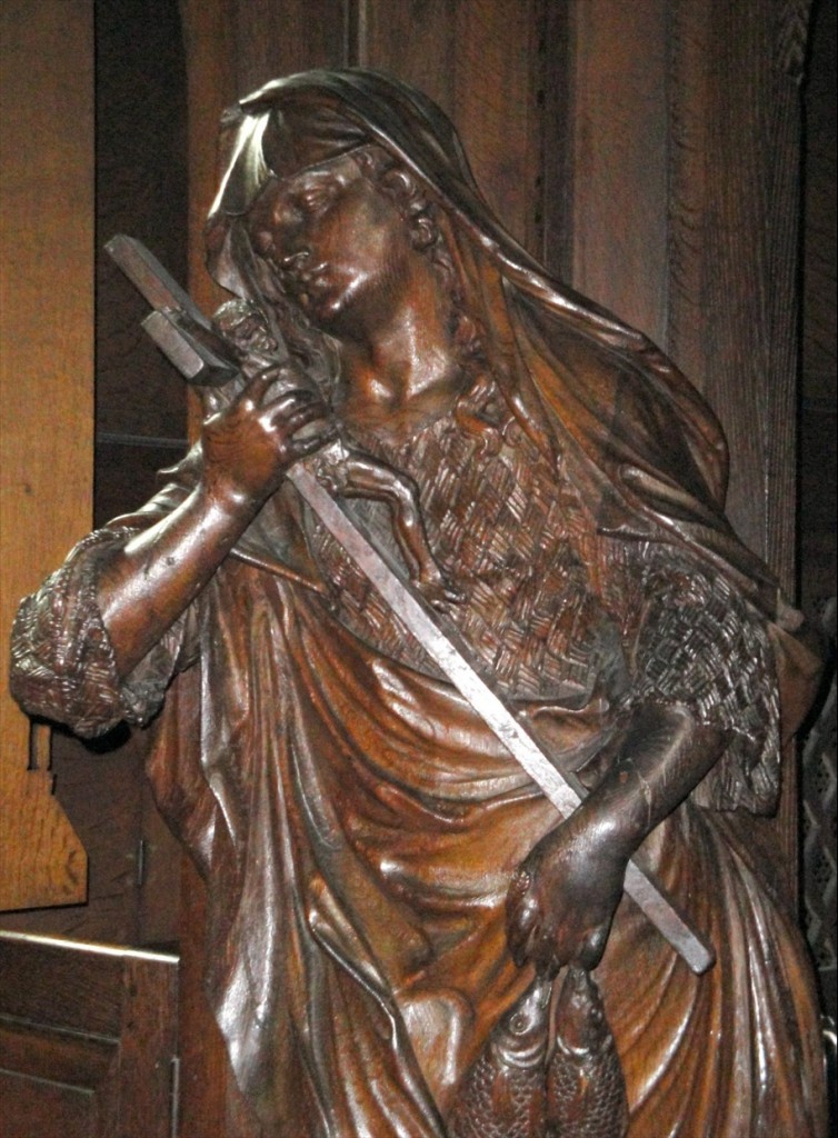 Foto: Estatua de madera. Onze Lieve Vrouwekathedraal - Antwerpen (Flanders), Bélgica