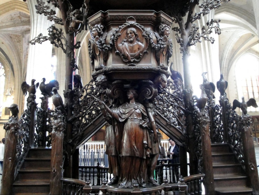 Foto: Púlpito de la Catedral - Antwerpen (Flanders), Bélgica