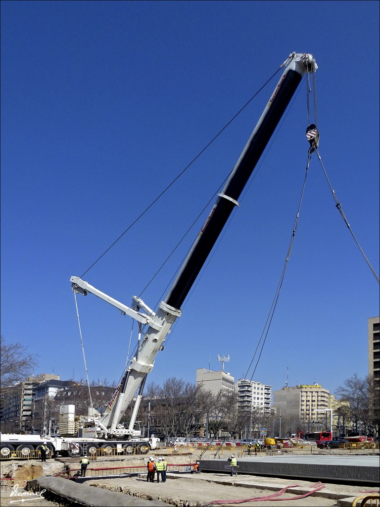 Foto: 120229-09 OBRAS TRANVIA, PLAZA PARAISO - Zaragoza (Aragón), España