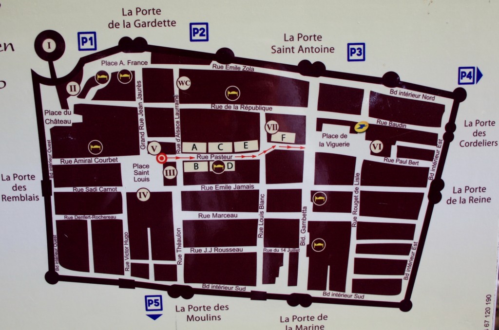Foto: Plano de la ciudad amurallada - Aigues-Mortes (Languedoc-Roussillon), Francia
