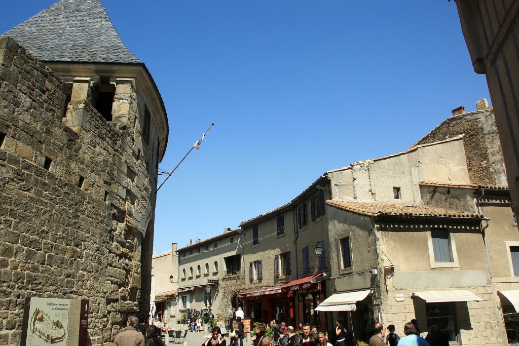 Foto: Interior de la ciudad medieval - Carcassonne (Languedoc-Roussillon), Francia
