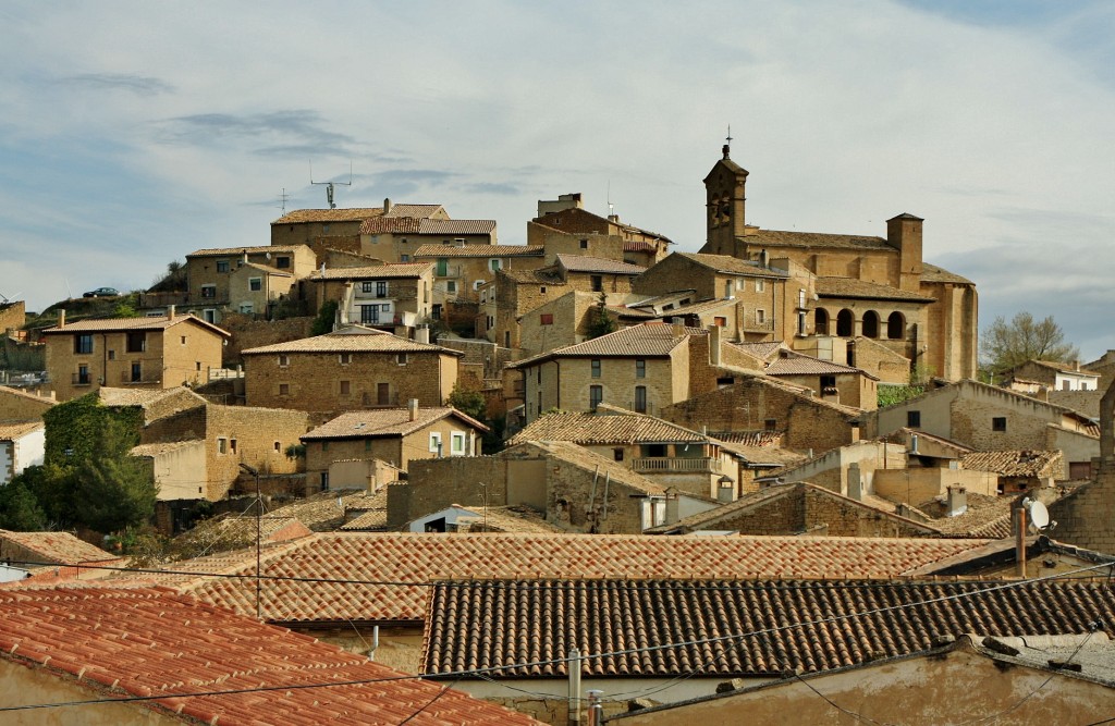 Foto: Vista del pueblo - San Martín de Unx (Navarra), España