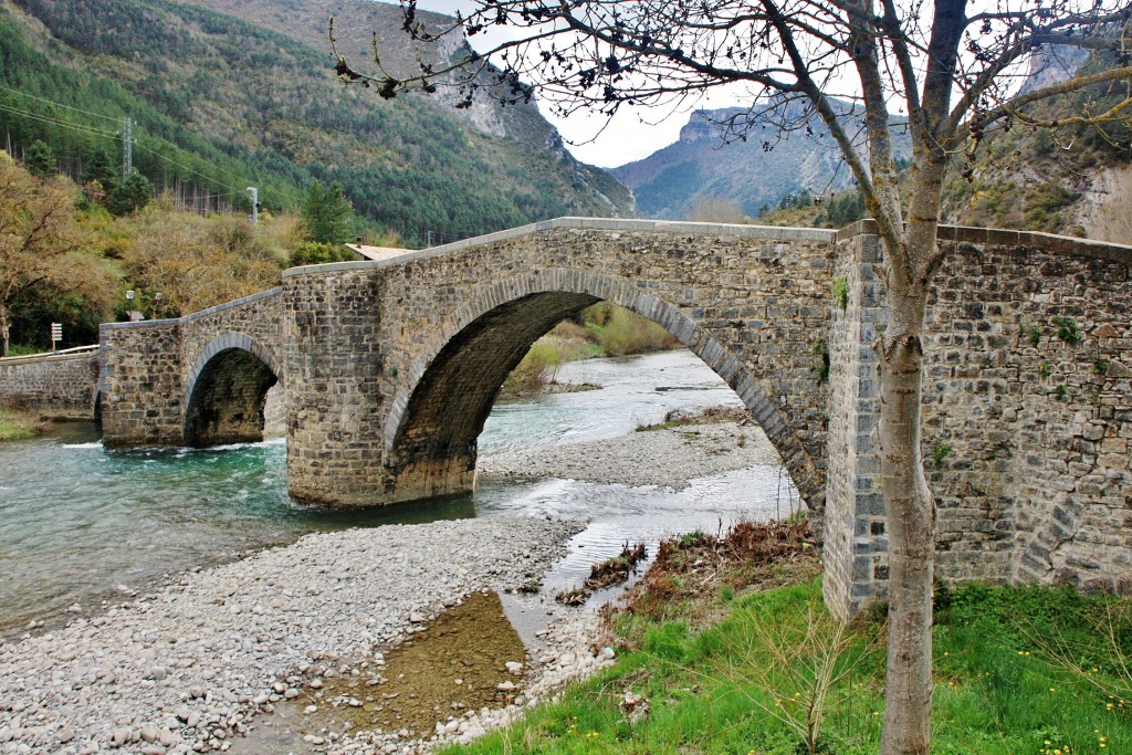 Foto: Puente medieval - Burgui (Navarra), España