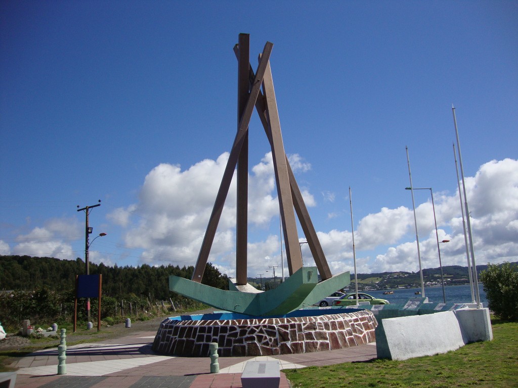 Foto: Fin de la carretera panamericana - Quellon, Chile