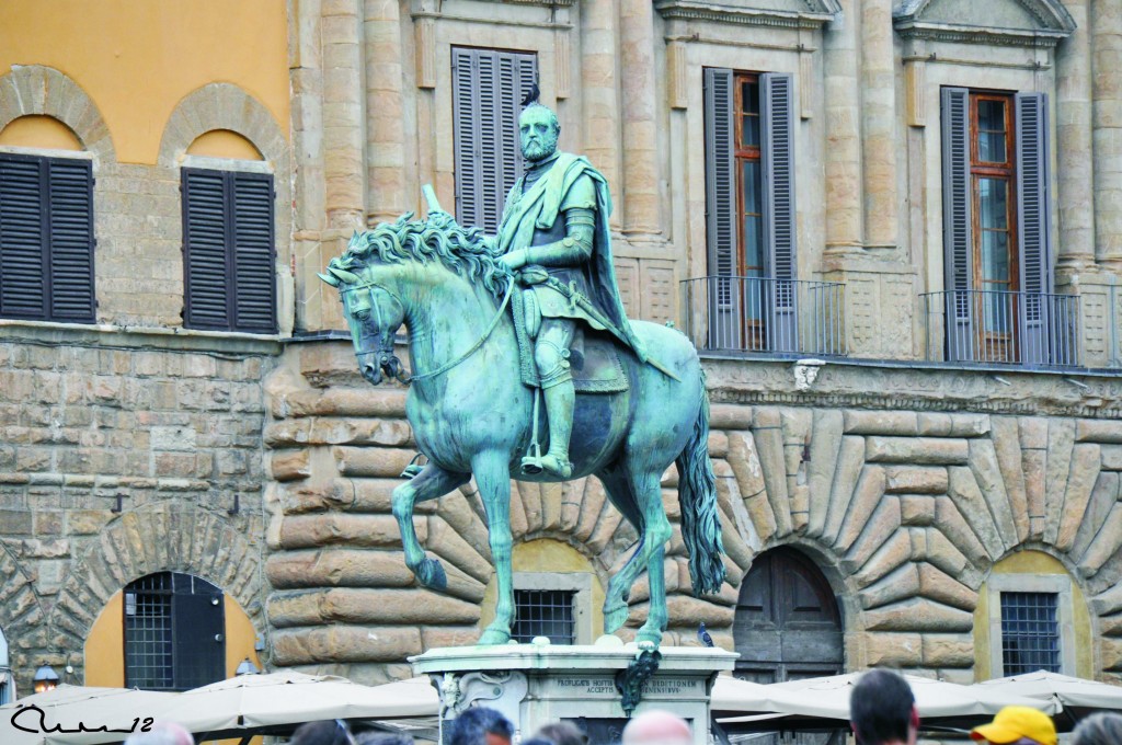 Foto: Estatua ecuestre - Florencia, Italia