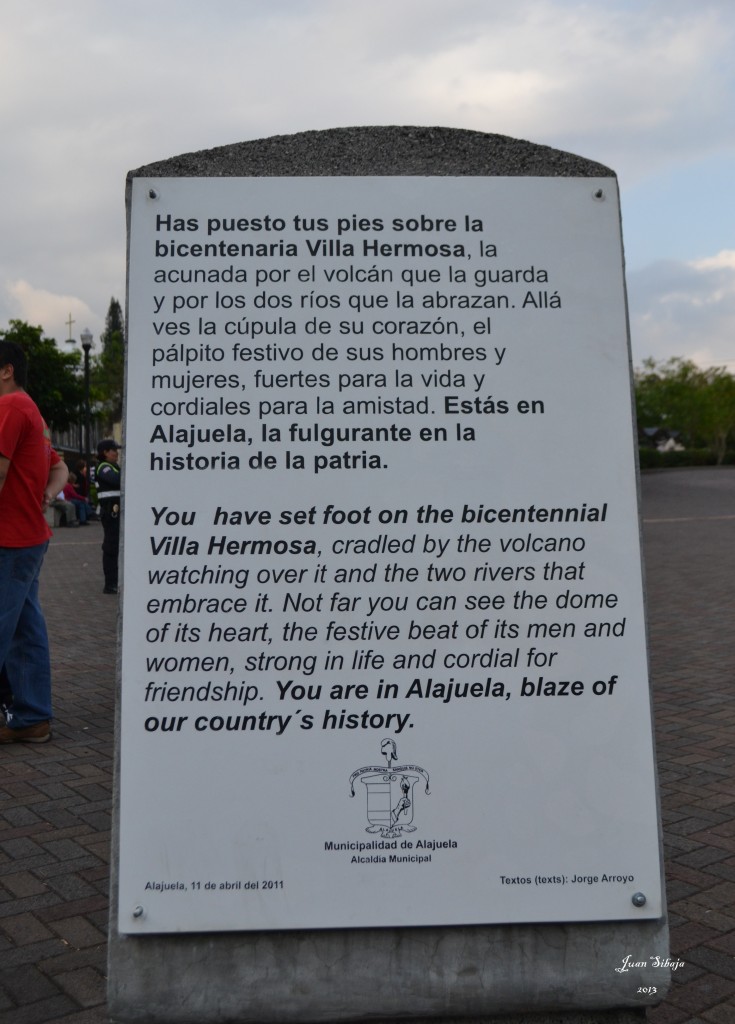 Foto: PLACA BICENTENARIA - Alajuela, Costa Rica