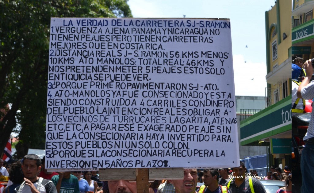Foto: Manifestación por concesión - Alajuela, Costa Rica