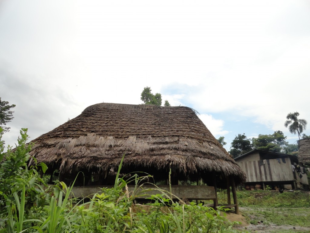 Foto: Choza tipica - Simón Bolívar (Villa Flora) (Pastaza), Ecuador