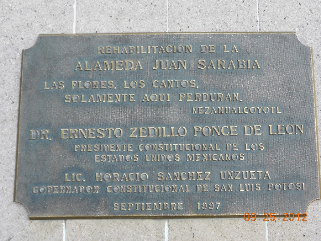 Foto: Placa Conmemorativa - San Luis Potosí, México