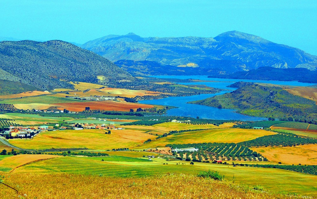 Foto: Vista hacia  el embalse - Teba (Málaga), España