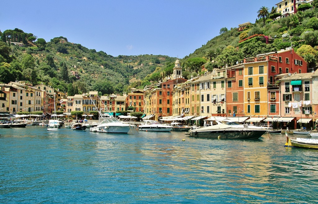 Foto: Vista del pueblo - Portofino (Liguria), Italia